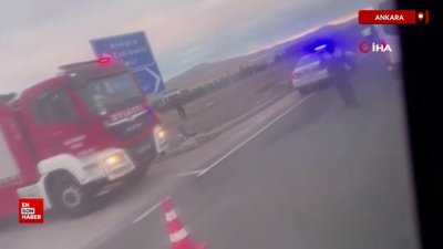 Ankara'da otomobilin takla attığı kazada 1 can kaybı