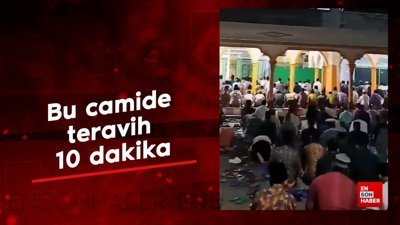 Bu camide teravih 10 dakika