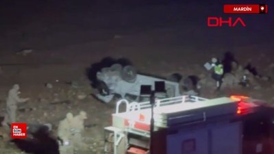 Mardin'de, şarampole devrilen otomobilden fırlayan 2 kişi hayatını kaybetti