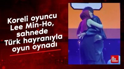 Koreli oyuncu Lee Min-Ho, sahnede Türk hayranıyla oyun oynadı
