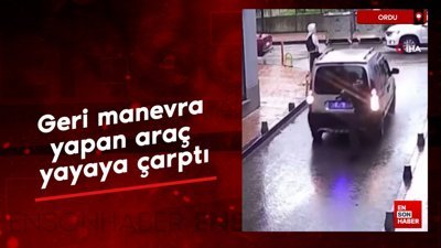 Ordu'da geri manevra yapan araç yayaya çarptı