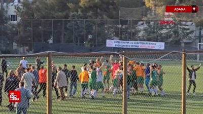 Adana'daki amatör lig maçında saha karıştı, futbolcular birbirine girdi