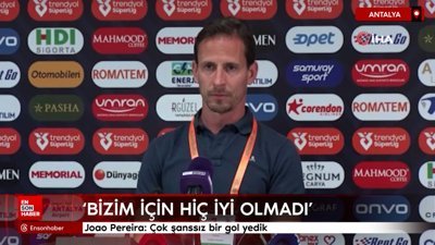 Joao Pereira: Çok şanssız bir gol yedik