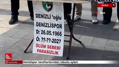 Denizlispor taraftarlarından tabutlu eylem