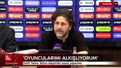 Fatih Tekke: Bütün eleştirileri bana yapsınlar
