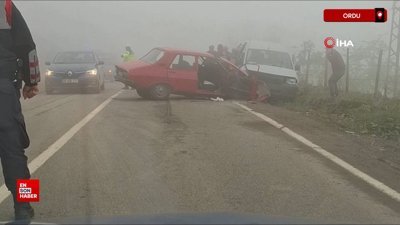 Ordu'da otomobiller çarpıştı