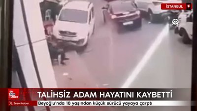 Beyoğlu'nda 18 yaşından küçük sürücü yayaya çarpı
