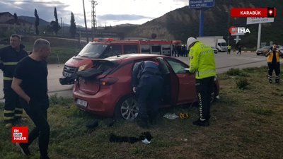 Karabük'te otomobil ile tır çarpıştı