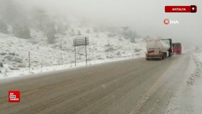 Antalya’ya nisan ayında kar süprizi