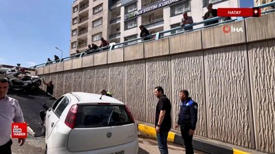 Hatay'da alt geçitte yaşanan kazayı film gibi izlediler