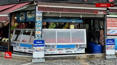 Düzce'de balık tezgahları fırtına kurbanı oldu