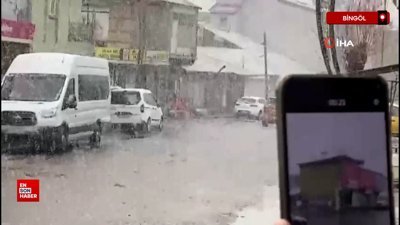 Nisan ayında Bingöl’de lapa lapa kar sürprizi
