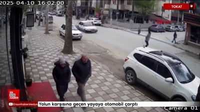 Tokat'ta yolun karşısına geçen yayaya otomobil çarptı