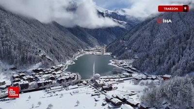 Uzungöl, Nisan ayında karla kaplandı