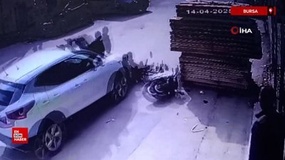 Bursa’da motosiklet sürücüsünün yaralandığı kaza