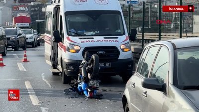 İstanbul'da motosikletle babasının otomobiline çarptı