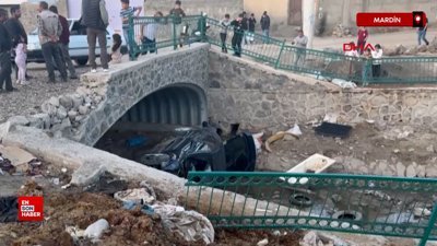 Diyarbakır'da kavgadan kaçarken otomobille köprüden düştü