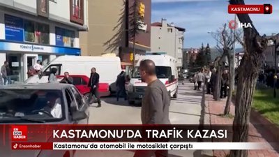 Kastamonu'da otomobil ile motosiklet çarpıştı