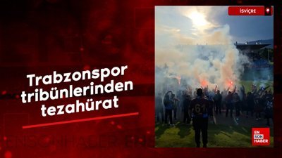 Trabzonspor tribünlerinden tezahürat