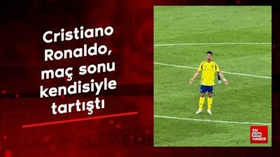 Cristiano Ronaldo, maç sonu kendisiyle tartıştı