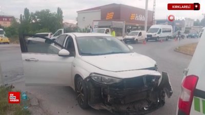 Kırklareli'de otomobil ile motosiklet çarpıştı