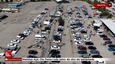 Malatya Açık Oto Pazarı'nda satıcı da alıcı da beklemede