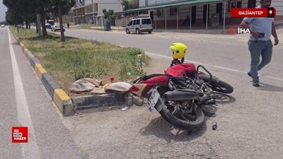 Gaziantep'te otomobil ile çarpışan motosikletin sürücüsü yaralandı