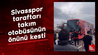 Sivasspor taraftarı, Bodrumspor maçı sonrası takım otobüsünün önünü kesti