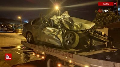 Hatay'da alkollü sürücünün kullandığı araç kaza yaptı