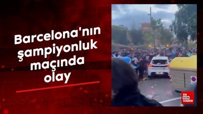 Barcelona'nın şampiyonluk maçında olay: Arabayla taraftarları ezdi