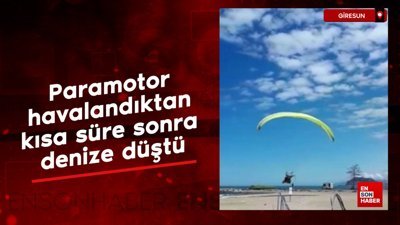 Giresun'da paramotor havalandıktan kısa süre sonra denize düştü