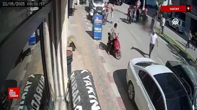 Hatay’da otomobilin yayaya çarptığı kaza