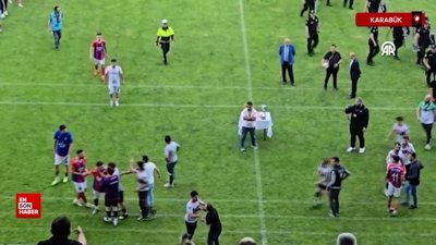 Karabük'te amatör lig maçının ardından arbede yaşandı