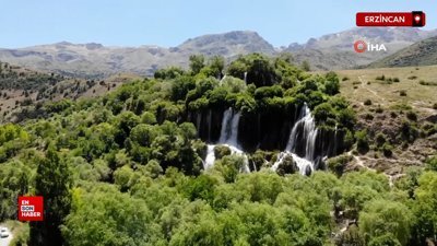 Erzincan'da Girlevik Şelalesi'nde hafta sonu yoğunluk yaşandı