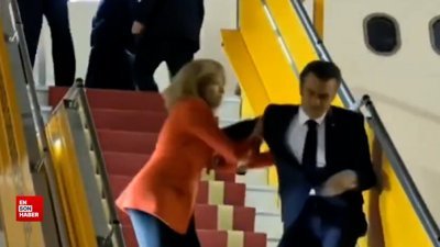 Macron'un eşinden tokat yemesi, Fransızlara alay konusu oldu