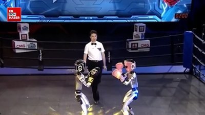 Çin'de dünyanın ilk robot boks maçı yapıldı