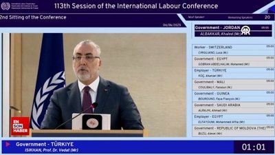 Çalışma Bakanı Vedat Işıkhan, Cenevre’de Uluslararası Çalışma Konferansı’nda konuştu