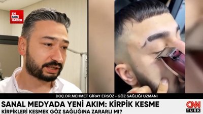 TikTok'ta yayılan kirpik kesme akımı, gözü tehdit ediyor