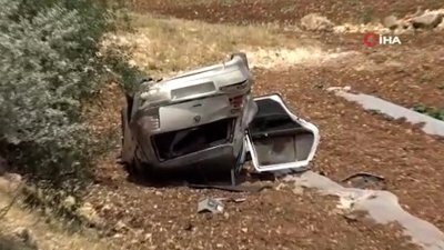 Gercüş’te virajı alamayan otomobil takla attı