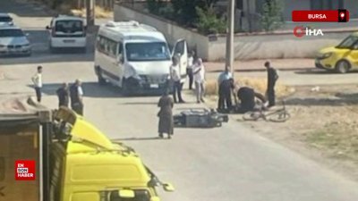 Bursa İnegöl’de servis minibüsüyle çarpışan motosikletli yaralandı