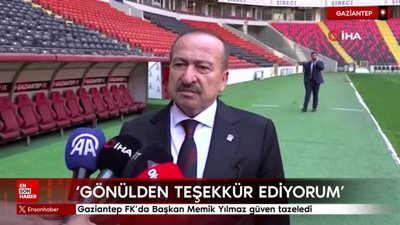 Gaziantep FK'da Başkan Memik Yılmaz güven tazeledi