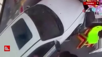 Esenyurt'ta otomobil kırtasiye dükkanına daldı