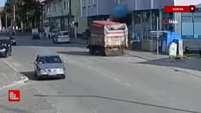 Konya'da 5 yaşındaki kızın hayatını kaybettiği kaza anı