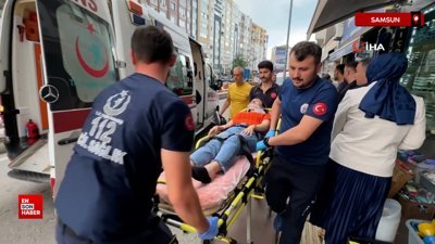 Samsun'da dolmuştan inen yolcuya motosiklet çarptı