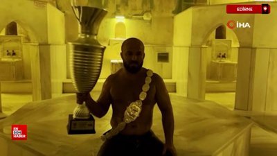 Kırkpınar şampiyonu hamam geleneğini bu yıl da sürdürdü