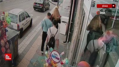 Sivas'ta kaldırıma seksek çizdi, yoldan geçenleri çocukluk hatıralarına götürdü