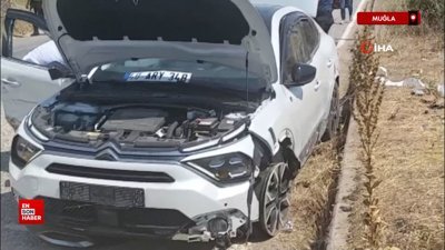 Muğla'da yasaklı madde bulunduran araç, polisi peşine taktı, lastikleri patlatılarak durduruldu