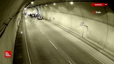 İstanbul'da bir grup motosikletli tüneli kapattı