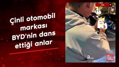Çinli otomobil markası BYD'nin dans ettiği anlar.