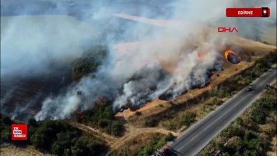 Edirne’de anız yangını kontrol altına alındı